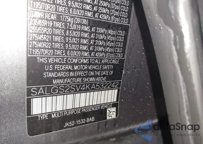 SALGS2SV4KA532242: 44528077