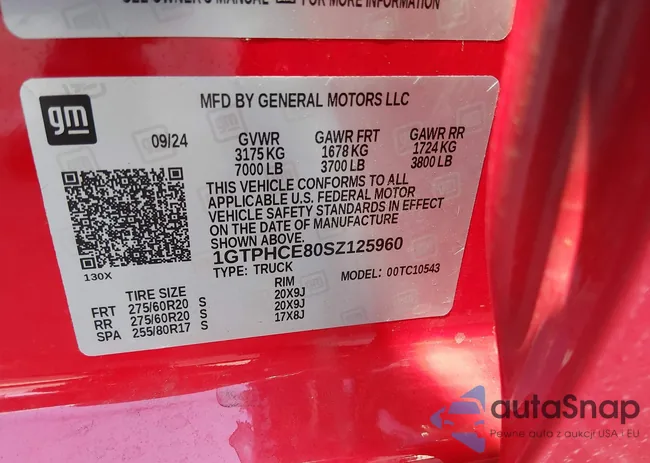 1GTPHCE80SZ125960: 44528085