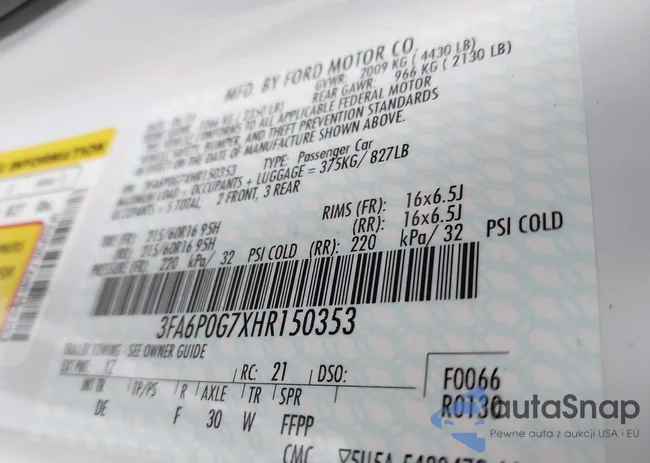 3FA6P0G7XHR150353: 44527310