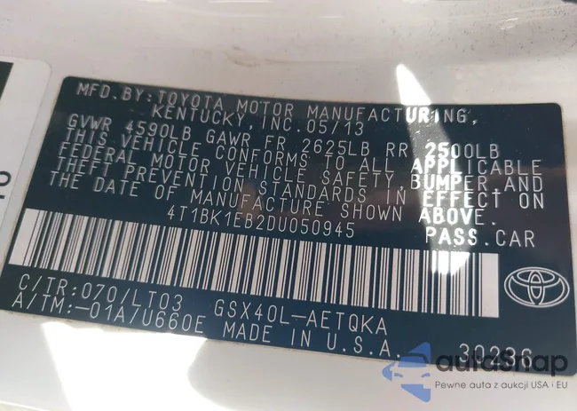 4T1BK1EB2DU050945: 44527512