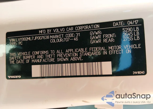 LVY992ML7JP007638: 44528765