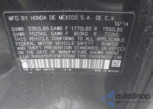 3HGGK5G51FM737092: 44528906