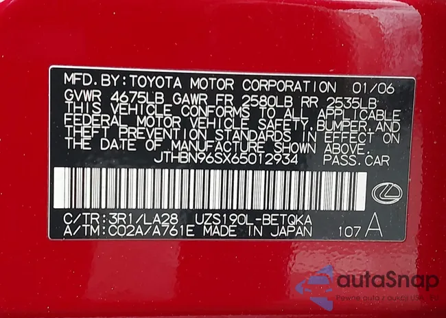 JTHBN96SX65012934: 44528926