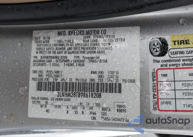 3LNHM28T89R618208: 44528989