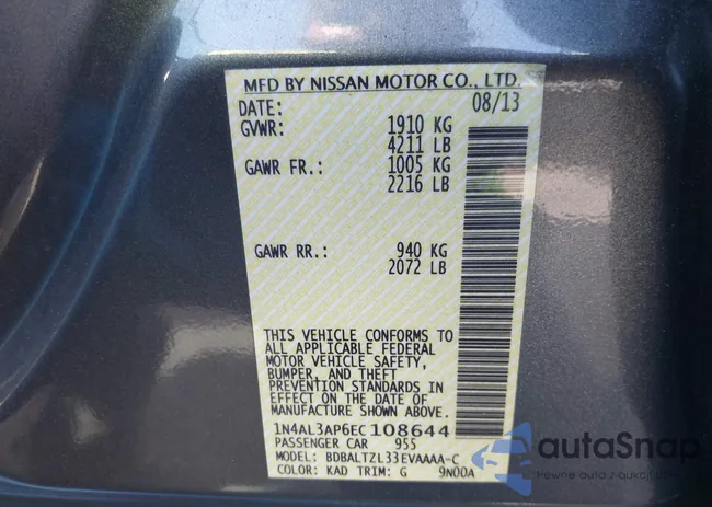 1N4AL3AP6EC108644: 44529080