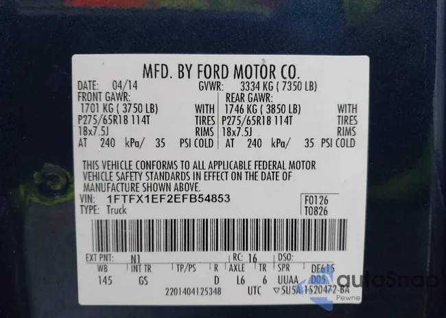 1FTFX1EF2EFB54853: 44529092