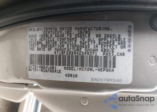 4T1BF28B94U349371: 44529109