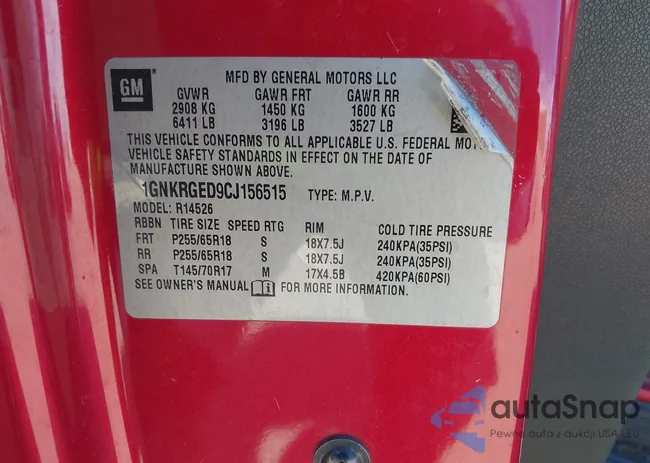 1GNKRGED9CJ156515: 44529136