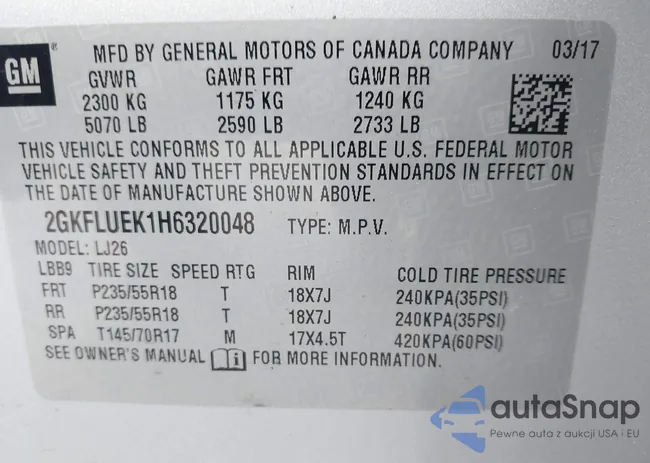 2GKFLUEK1H6320048: 44529150