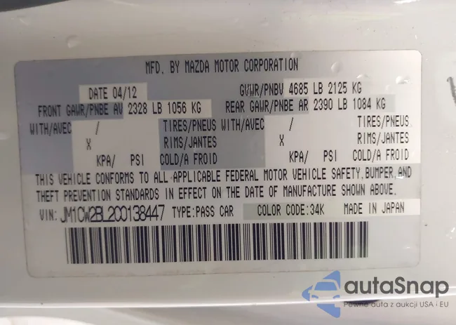 JM1CW2BL2C0138447: 44528420