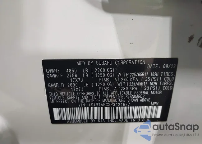 4S4BTAFCXP3121677: 44528497