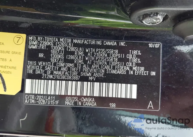 2T2HK31U38C083887: 44528538