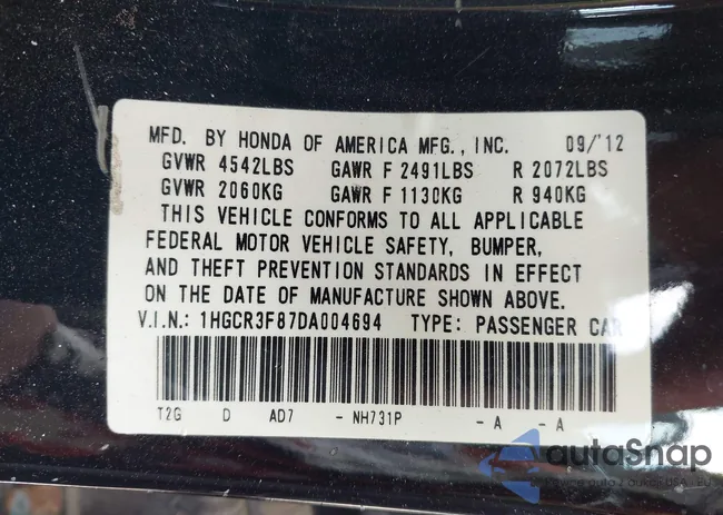 1HGCR3F87DA004694: 44528564