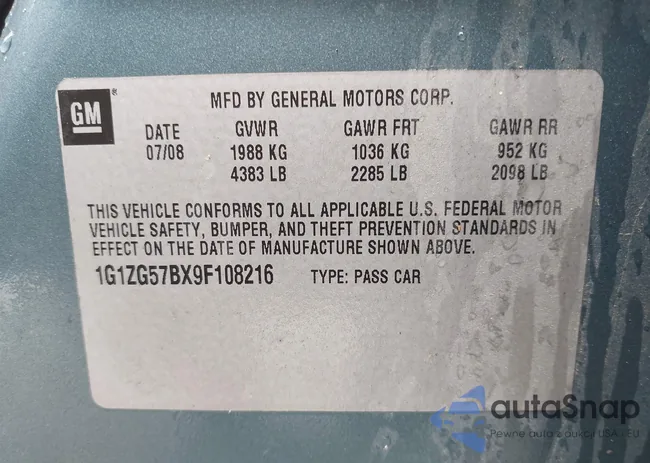 1G1ZG57BX9F108216: 44529624