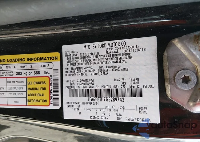 1FA6P8TH7G5289743: 44529705