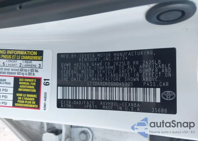 4T1DAACK2SU045305: 44529711