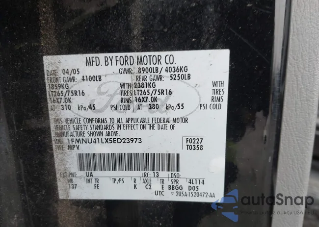 1FMNU41LX5ED23973: 44529754