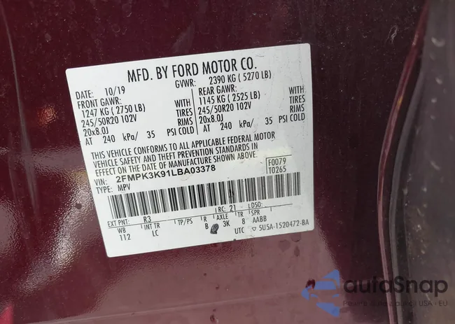 2FMPK3K91LBA03378: 44530004