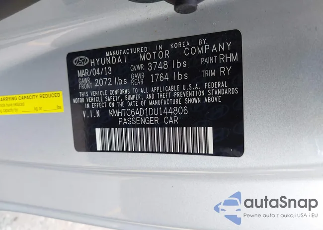 KMHTC6AD1DU144806: 44530042