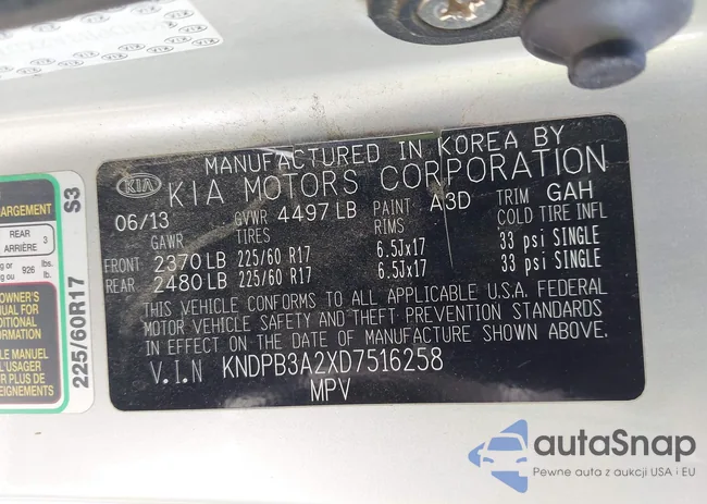 KNDPB3A2XD7516258: 44530108