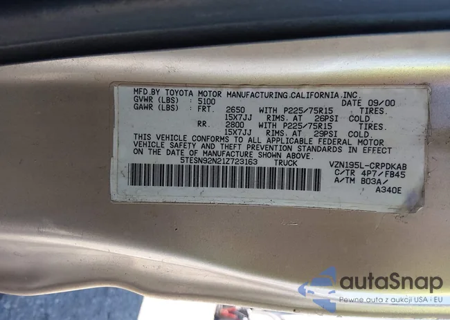 5TESN92N21Z723163: 44529220