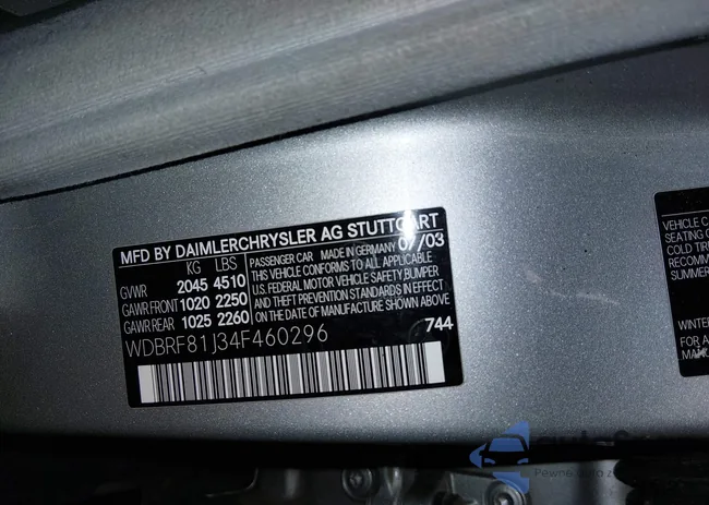 WDBRF81J34F460296: 44529350