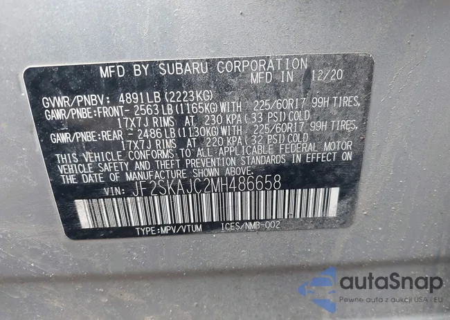 JF2SKAJC2MH486658: 44529403