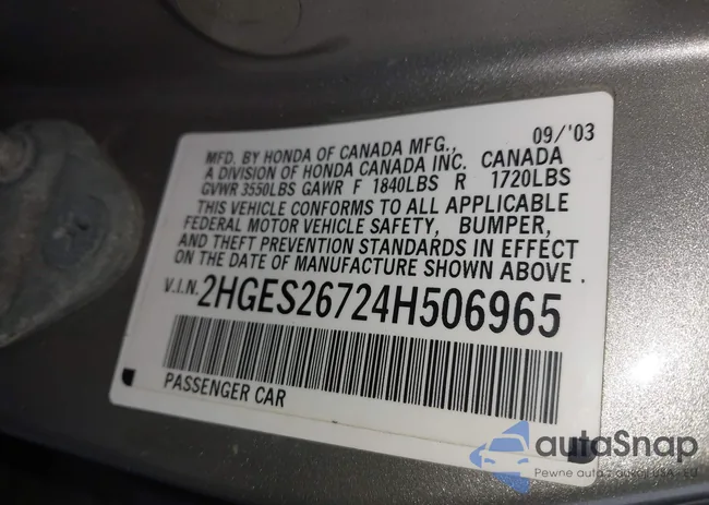 2HGES26724H506965: 44529507
