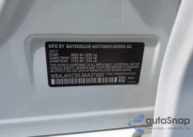 WBAJA5C50JWA37005: 44530637