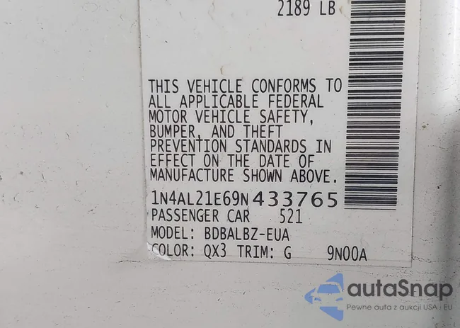 1N4AL21E69N433765: 44530697