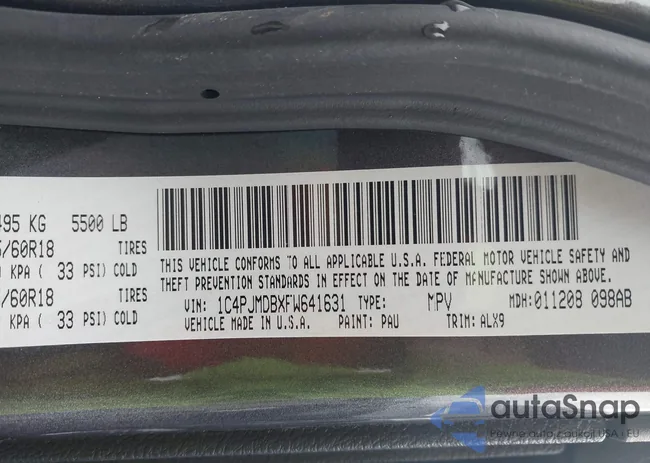 1C4PJMDBXFW641631: 44530852