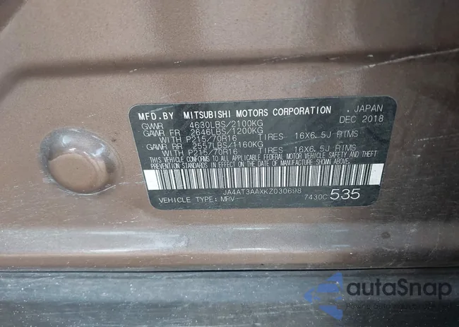 JA4AT3AAXKZ030698: 44530884