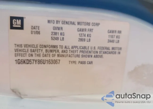 1G6KD57Y86U163067: 44531014