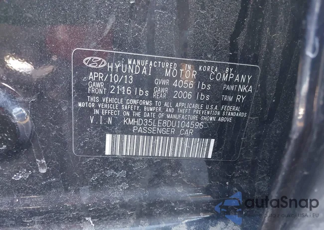 KMHD35LE8DU104596: 44530370