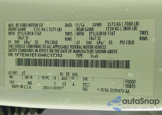 1FTEW1EFXHKC17353: 44530395