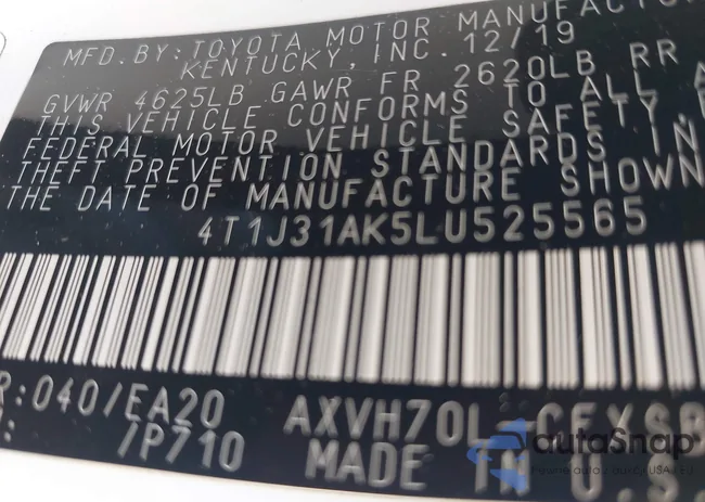 4T1J31AK5LU525565: 44530448