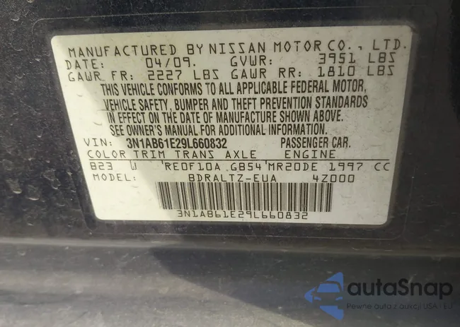 3N1AB61E29L660832: 44531794