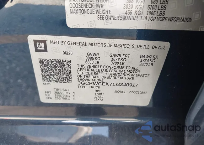 3GCPWCEK7LG340917: 44531827