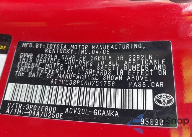 4T1CE38P06U751758: 44531854