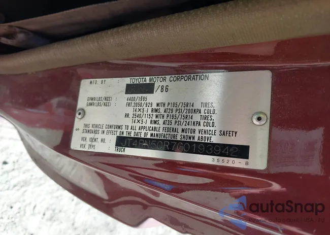 JT4RN50R7G0193942: 44531998