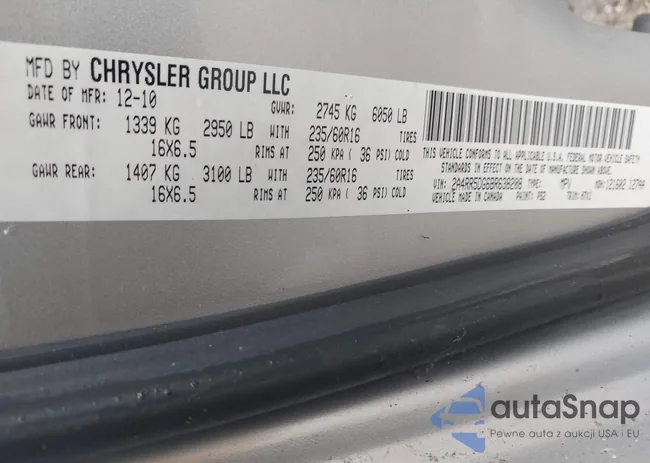 2A4RR5DG6BR638208: 44532003