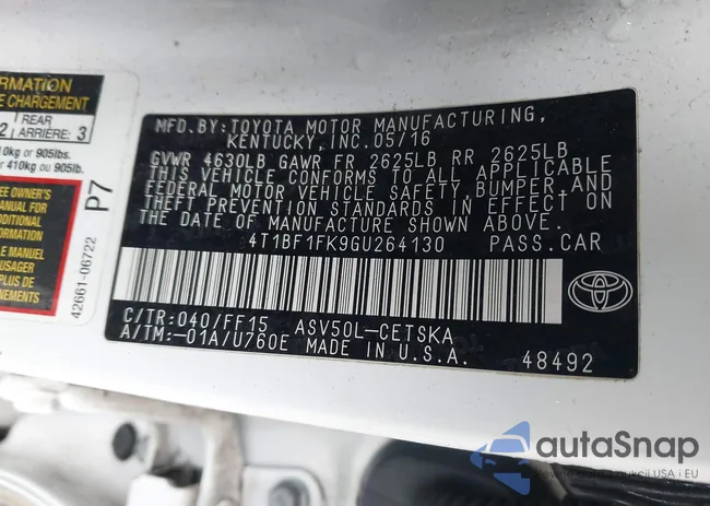 4T1BF1FK9GU264130: 44532174