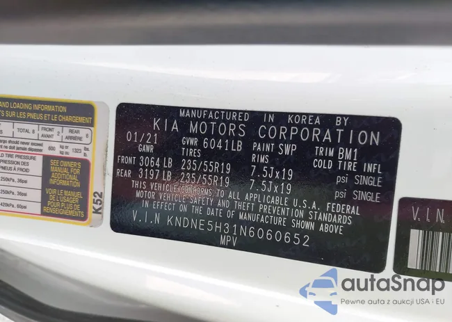 KNDNE5H31N6060652: 44531320