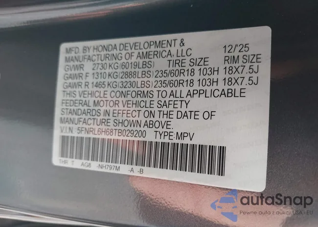 5FNRL6H68TB029200: 44531392