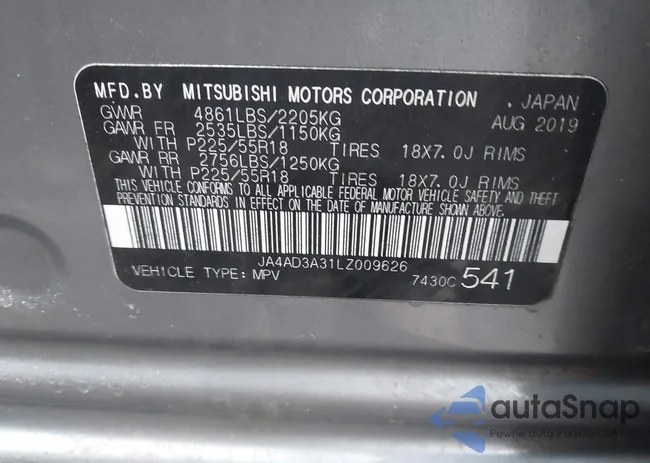 JA4AD3A31LZ009626: 44531461