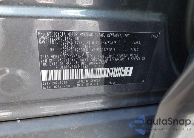 4T3E6RFV7RU145993: 44531595