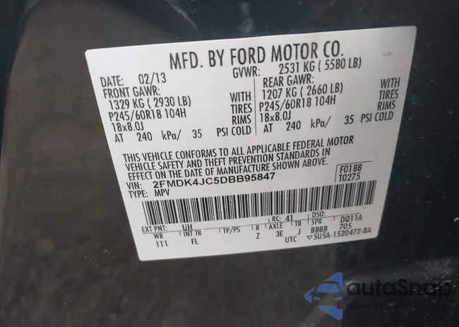 2FMDK4JC5DBB95847: 44532845