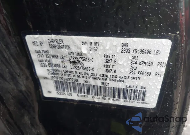 3B7HF13Z1VG777386: 44532910