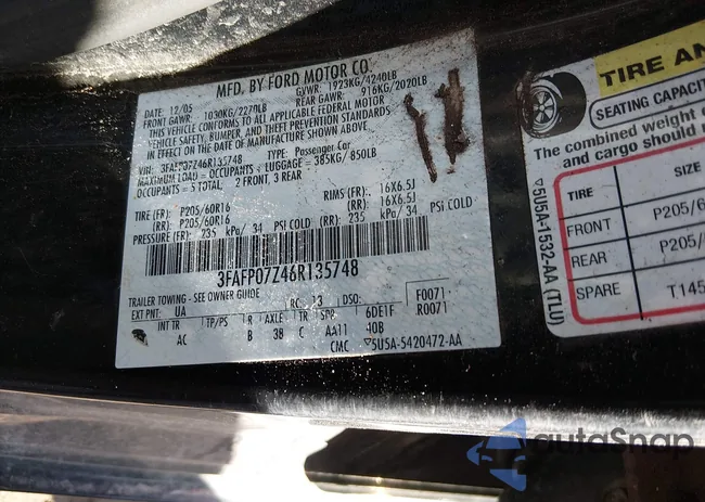 3FAFP07Z46R135748: 44532323