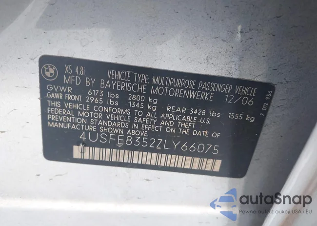 4USFE83527LY66075: 44532362